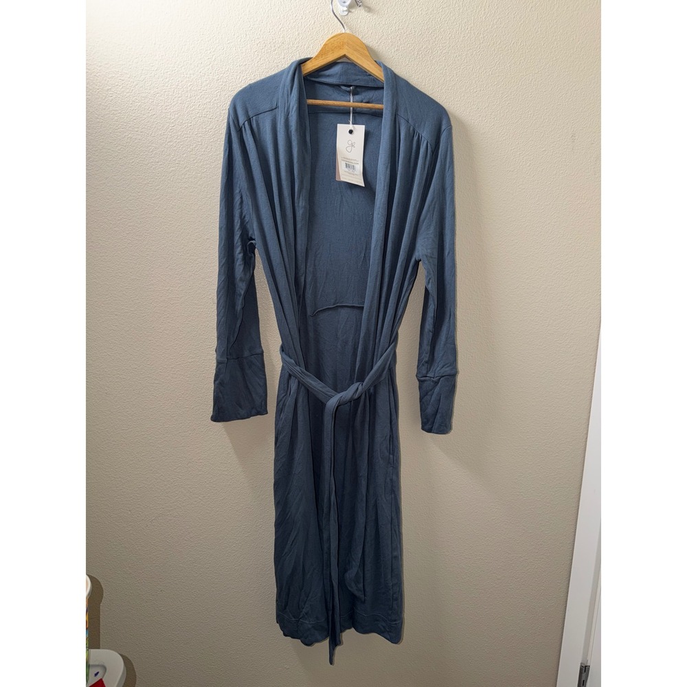 Women's NEW Goumi Blue Bamboo Robe Size Medium/Large